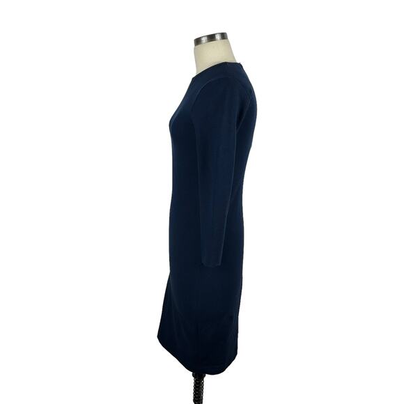 VINCE Deep Navy Blue Midi Dress Women's Size XS Classic Sheath Style Career - Picture 2 of 6